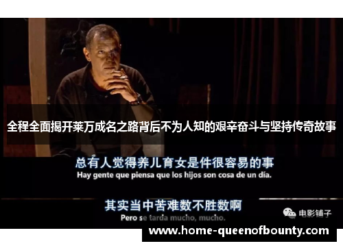 全程全面揭开莱万成名之路背后不为人知的艰辛奋斗与坚持传奇故事